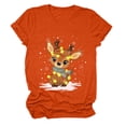 thumbnail image 5 of UngA Christmas Womens Shirts Holiday Top Christmas Snowflakes Christmas T-Shirts for Women (Orange,M), 5 of 6