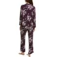 thumbnail image 2 of Flora by Flora Nikrooz womens  2pc Printed Top & Pant Sleep Set, m, Purple, 2 of 3