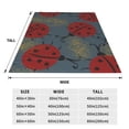 thumbnail image 3 of Pofeuu Ladybug Print Ultra-Soft Micro Fleece Blanket,for Bed Or Sofa,All Season Throw Blankets Flannel Blanket-60"x50", 3 of 7