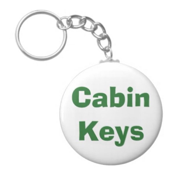 A&T Designs Cabin Keys 2.25" Keychain House Home Vacation Lake