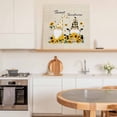 thumbnail image 6 of Sunflower Gnome Framed Canvas Wall Art, Sweet Sunshine Yellow Flower Farm Plant Retro Wall Art Painting for Living Room Bedroom Home Decor, 16”x16”, Office Artwork Print, 6 of 9