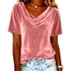 thumbnail image 1 of Camisas de Color Sólido para las Mujeres Plisados Estirables Puños V-Cuello Suéter de Moda, Camisas de Manga Larga de las Mujeres para el Hogar Y el Uso Diario, 1 of 5