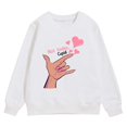 thumbnail image 4 of My First Valentines Day Baby Girl Outfit Crewneck Sweatshirt Lover Themed Letter Print Long Sleeve Pullover Toddler Clothes for Toddler Girls 2-3 Years, 4 of 4