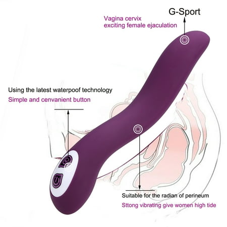 Vibromasseur imperméable à l'eau 7 vitesses de massage USB rechargeable Stimulateur silicone souple