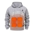 thumbnail image 2 of UJNDER Unisex Heated Hooded Sweatshirt USB Warming 5 Pullover Long Sleeve Outdoor Casual Grey XXXL, 2 of 5