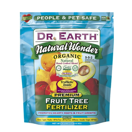 Dr. Earth Natural & Organic Natural Wonder Fruit Tree Fertilizer, 4 (Best Fertilizer For Potted Meyer Lemon Tree)