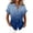 Blue, variant on ASDFVBKG Linen Tops for Women Summer V Neck Short Sleeve Gauze Button Down Shirts Casual Loose Fit Shirts for Beach Vacation Light Blue M