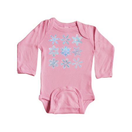 

Inktastic Winter Snowflakes Gift Baby Boy or Baby Girl Long Sleeve Bodysuit