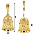 thumbnail image 5 of CNKOO Metal Tea Hand Bell Classic Metal Handbell Traditional Service Hand Bells Tea Call Bells Hand-Shake Meal Bell Kindergarten Class Bell consistent, 5 of 5