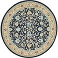 thumbnail image 1 of Unique Loom Kashan Traditional Floral Area Rug, 8 Feet, Navy Blue/Ivory, 1 of 1