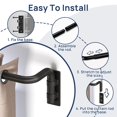 thumbnail image 3 of Barra de cortina ENJOYBASICS Blackout de 71 a 122 cm para Windows, color negro mate, 3 of 7