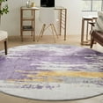 thumbnail image 2 of Carvapet Large Round Area Rug, Non-Slip Washable Circle Rug for Kitchen Bathroom Living Bedroom, Super Soft Absorbent Carpet Low Pile, 6ft, Purple, 2 of 7