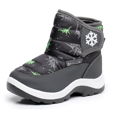 

Blikcon Boys Girls Snow Boots Water Resistance Cold Weather Winter Boots (Color : GrayDinosaur Size : 8 Toddler)