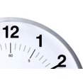 thumbnail image 2 of kieragrace Synchro Silent Wall Clock, 12 Inch, 3/4 Inch Deep - Silver, 2 of 5