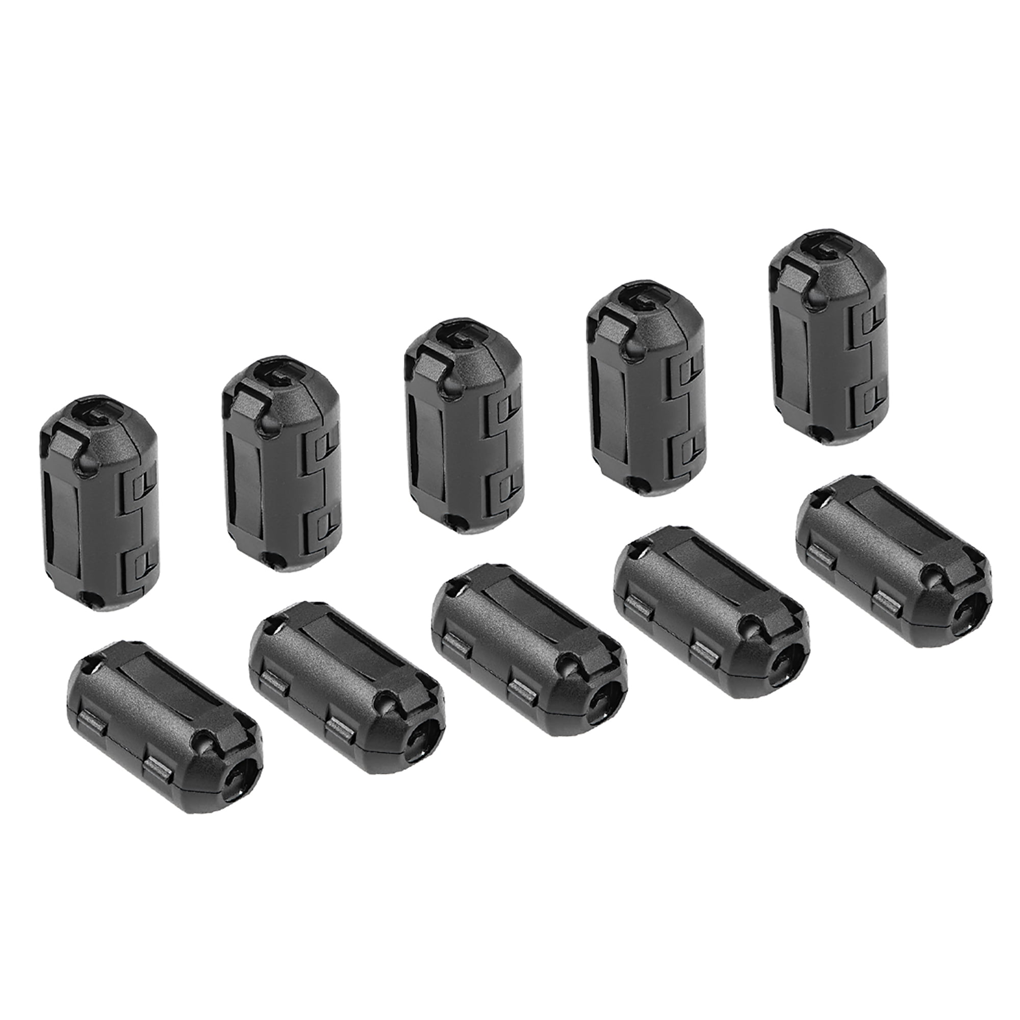 TN008 Pack of 10 9mm Inner Diameter Clip-on Ferrite Core Ring Bead Anti-Interference High-Frequency Filter RFI EMI Noise Suppressor Cable Clip Topnisus