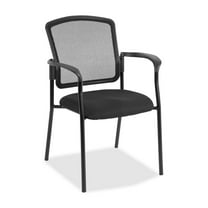 EUROTECH DAKOTA 2 STACKABLE MESH / FABRIC CHAIR WITH ARMS BLACK