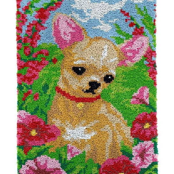 Rug Making Latch Hooking Kit | Lamb Flowers (5 sizes available)