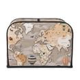 thumbnail image 2 of Haiem World Map With Animals Print Toaster Covers 4 Slice Wide Slot,Bread Dust Cover & Fingerprint Protection,Bread Machine Cover,Appliance Covers, 2 of 7