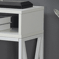 thumbnail image 5 of Convenience Concepts Tucson Deluxe 2 Tier Console Table, White, 5 of 6