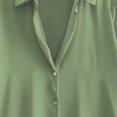 thumbnail image 5 of Scyoekwg Long Sleeve Tops for Women Lapel Button Business Casual Dress Shirts Fall Tops Trendy Solid Color Lightweight Dressy Casual Blouses Pullover (Mint Green,S), 5 of 6