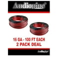 thumbnail image 6 of 2 Rolls 100 Feet 16 Gauge Audiopipe Red Black 2 Conductor Speaker Wire Zip Cord, 6 of 14