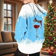 thumbnail image 6 of lcziwo Christmas Gifts for Teen Girls Fashion Graphic Print Cute Hoodies Oversized Long Sleeve Hooded Sweatshirts Winter Clothes, Sky Blue, 150, 6 of 7