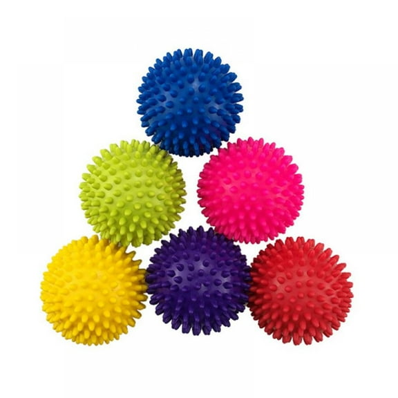 Spiky Massage Balls for Foot, Back, Muscles - Soft to Firm Spiked Massager Rollers for Plantar Fasciitis, Trigger Point Therapy, Exercise, Yoga, Acupressure, Reflexology, Pilates ​(3-Inch)
