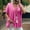 Hot Pink, variant on Summer Womens Button Down Shirt Women Sexy Short Sleeve Sequins Loose Polluer Solid V-Neck Blouse Shirt Hot Pink L