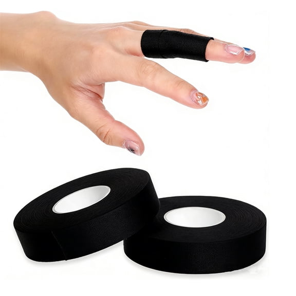 HXRH 10 Rolls Athletic Finger Tape -0.3Inch x 32-Feet Football Athletic Tape for Fingers Hands Toes Skin-Friendly Sports Tapes for Outdoor Sports(Black)