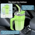 thumbnail image 4 of 40oz Insulated Tumbler with Handle and Straw & 2-1Lid, Stainless Steel Vacuum Flask - Leakproof & Fits Car Cup Holders,Coffee Mug, Large Capacity Cold/Hot Water Bottle for Camping,Office,Travel, 4 of 6