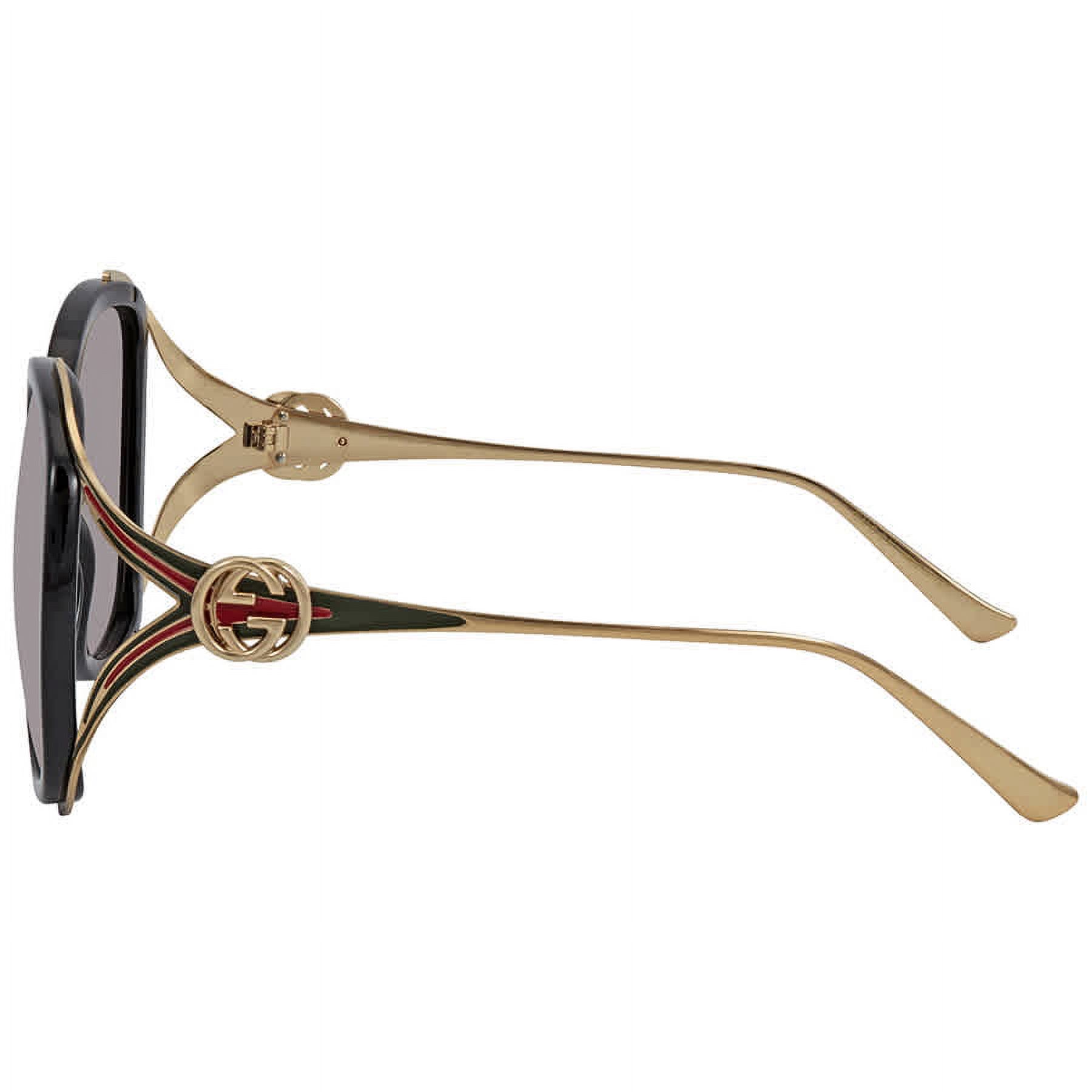 Gucci Grey Gradient Oval Sunglasses GG0226S 001 56 - Walmart.com