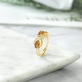 thumbnail image 4 of Gem Stone King 0.91 Ct Orange Red Madeira Citrine White Created Sapphire 18K Yellow Gold Plated Silver Infinity Promise Women Ring, 4 of 5