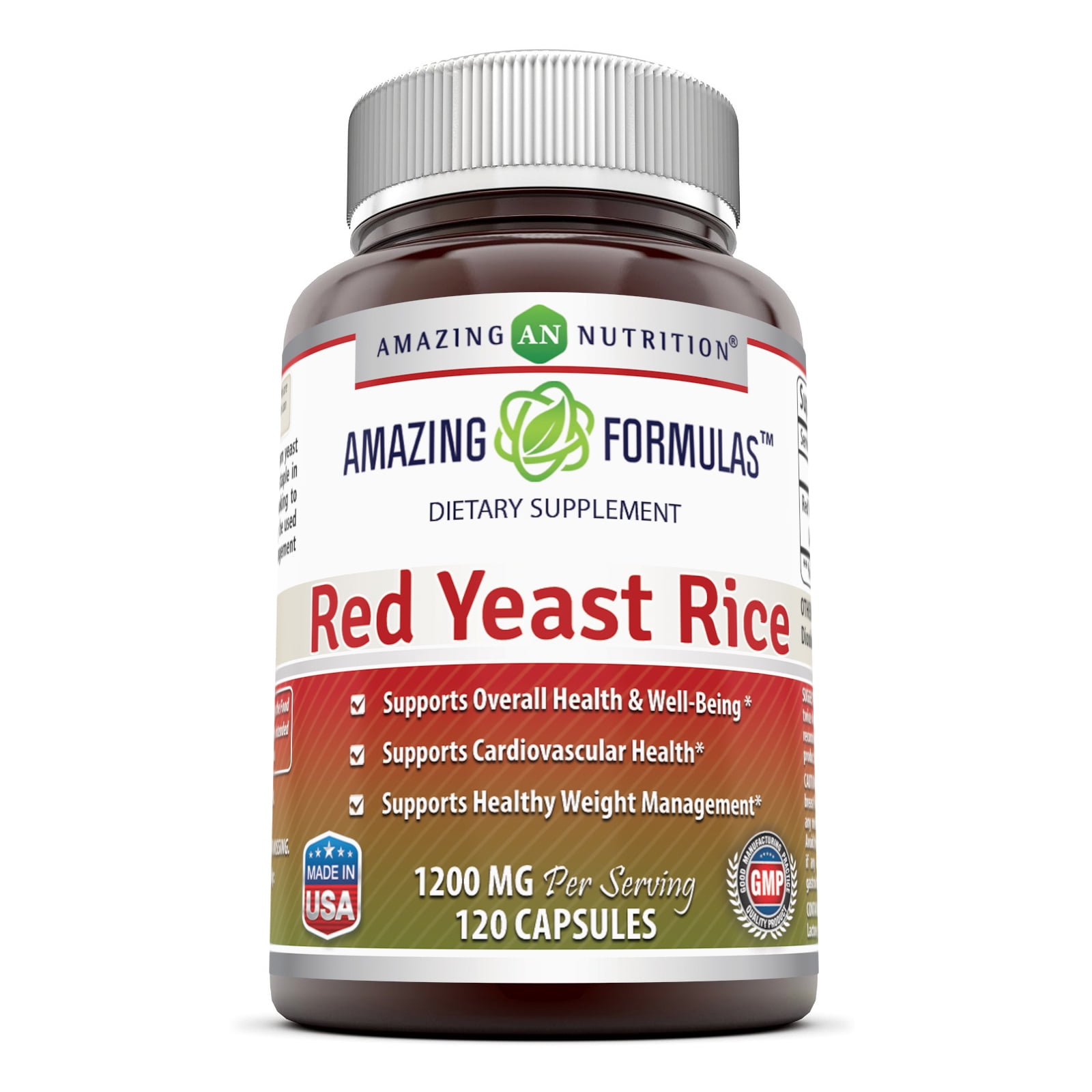Buy Amazing Formulas Red Yeast Rice 600 mg 120 Capsules Online in India