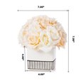 thumbnail image 2 of Enova Home 18 Heads Silk Rose Flower Arrangement in White Ceramic Pot ( Cream Beige ), 2 of 3