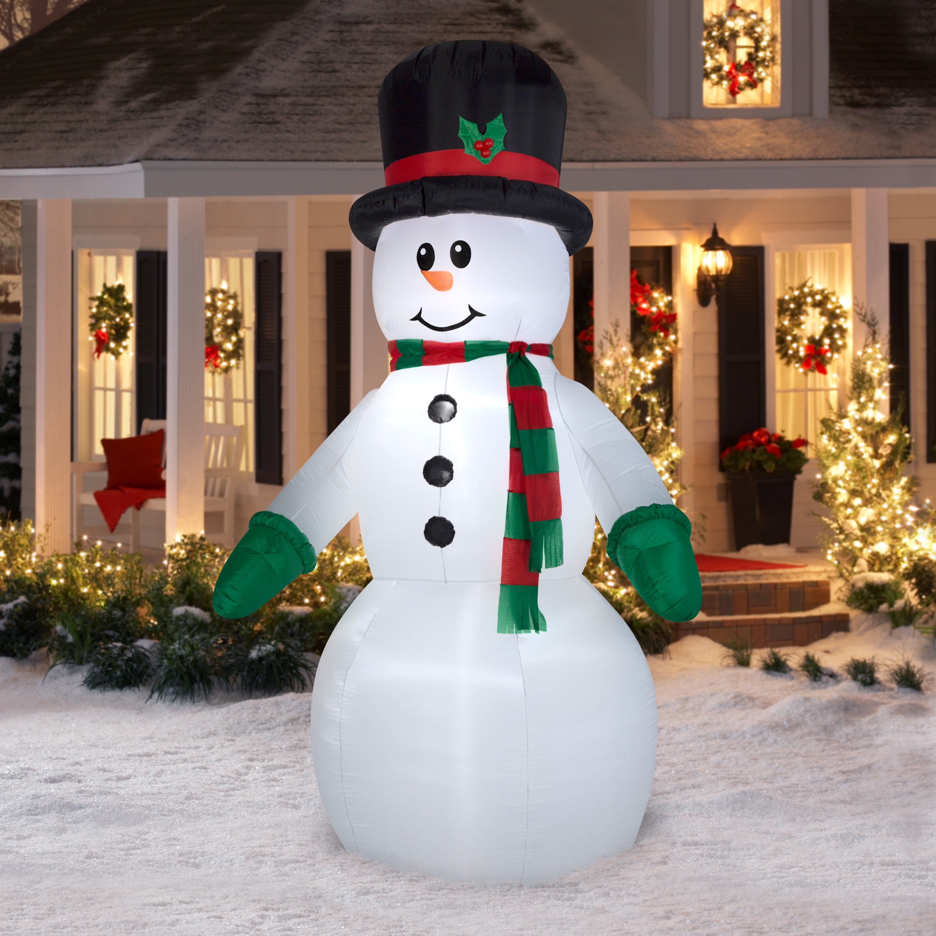 HUGE GEMMY 10FT SNOWMAN AIRBLOWN INFLATABLE BLOW UP YARD DECOR Yard ...