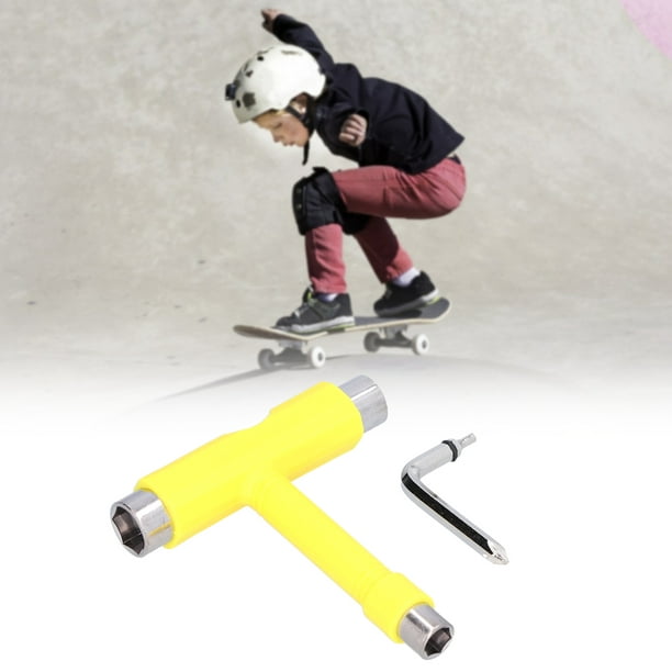 Multi-Fonction en Forme de T Outil pour Skateboard, Outil de Skateboard  Portable Skateboard T-Tool