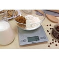 thumbnail image 6 of Escali Arti Glass Food Scale Digital Countertop Kitchen, Baking and Cooking Scale with Nutrition and Calorie Counter, 15-Pound Capacity, 9" x 6.5" x .75", Shiny Silver, 6 of 6