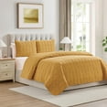 thumbnail image 2 of VCNY Home Solid 3-Piece Square Pinsonic Textured Quilt Set, 2 of 6