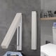 thumbnail image 5 of Colgador de Ropa Retráctil Montado en la Pared Blanco Plegable Instalación Sin Perforaciones Rejilla de Secado de Ropa para Dormitorio Oficina 2 Piezas Tubo de Acero Inoxidable 110 cm/43,3 Pulgad, 5 of 10