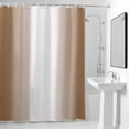 thumbnail image 4 of Ombre Beige Fabric Shower Curtain Gradient Color Washable Shower Curtains for Bathroom, Waterproof Bath Curtain with Hooks Home Decor 72x72in, 4 of 8