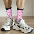 thumbnail image 6 of KLL Pink bows Print Cool Socks Men's Women's Crew Socks Funny Crazy Novelty Stockings, 6 of 6