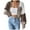 Coffee, variant on WUANDIXFA Women's Long Sleeve Cardigan Sweater Women Long Sleeve Open Front Knit Cropped Cardigan Sweaters Casual Drop Shoulder Short Sweater Coats Pink,S