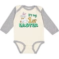 thumbnail image 3 of Inktastic It's My 1st Easter with Cute Chick and Bunny Boys or Girls Long Sleeve Baby Bodysuit, 3 of 5