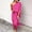 Hot Pink, variant on Sundresses for Women,Fashion Women's Sexy Summer Casual Sleeveless Strapless Solid Fork Opening Dress