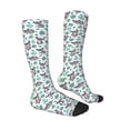 thumbnail image 3 of Fotbe Bears and Tropical Leaves print Women's Men's Novelty Crew Socks Cotton Socks Knee High Socks for Walking,Running,Nurses,Pregnancy, 3 of 9