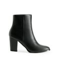 thumbnail image 6 of BURUDANI Women Chunky Block-Heel Ankle Booties Side-Zip Comfort for Office, Date & Street Style, 6 of 7
