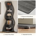 thumbnail image 3 of Tribesigns Small Corner Shelf, 5-Tier Modern Corner Bookcase for Small Space, Living Room (Gray), 3 of 9