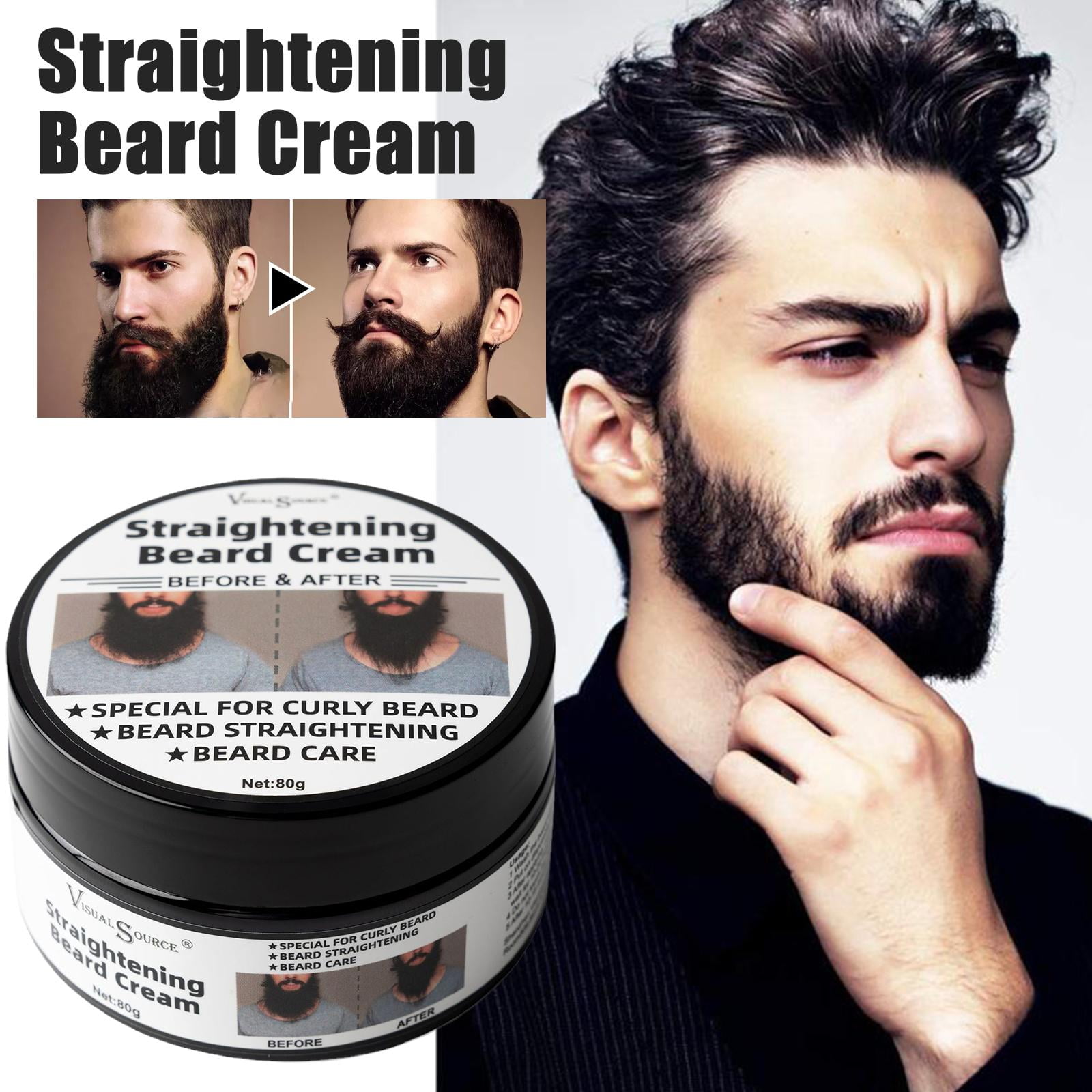 Beard Straightening Cream, Hydrates, Smooth, Adds Shine Tames