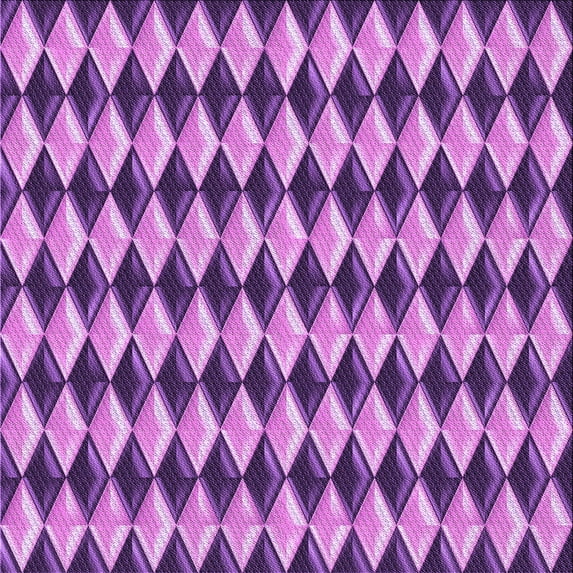 Ahgly Company Indoor Square Patterned Violet Purple Area Rugs, 8' Square