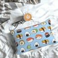 thumbnail image 3 of Cauagu Kawaii Sushi Print Pillow Covers with Envelope Closure,1PC Pillow Cases Decorative Pillow Case for Bed & Couch, Pillows Not Included-14"x20", 3 of 6